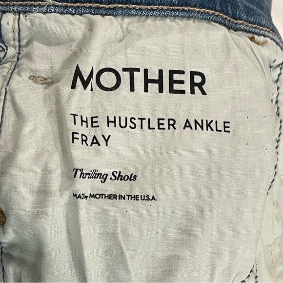 MOTHER The Hustler Ankle Fray Jeans - Thrilling Shots - Sz - 28 (B655) - Picture 8 of 12